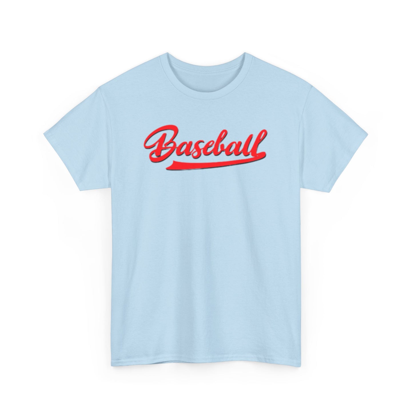 Baseball Script Tee — Red Vintage Baseball Logo T-Shirt