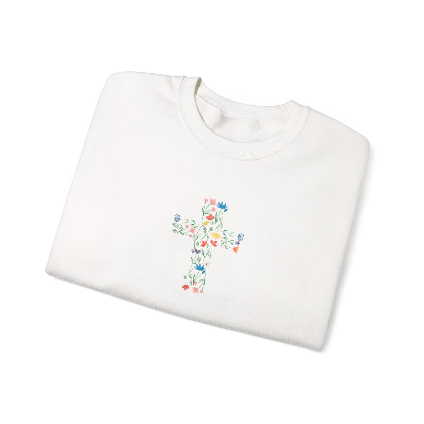 Floral Art Crewneck Sweatshirt, Cozy Unisex Sweatshirt, Floral Printed Jumper, Gift for Spring, Casual Throw-On Top, Everyday Wear