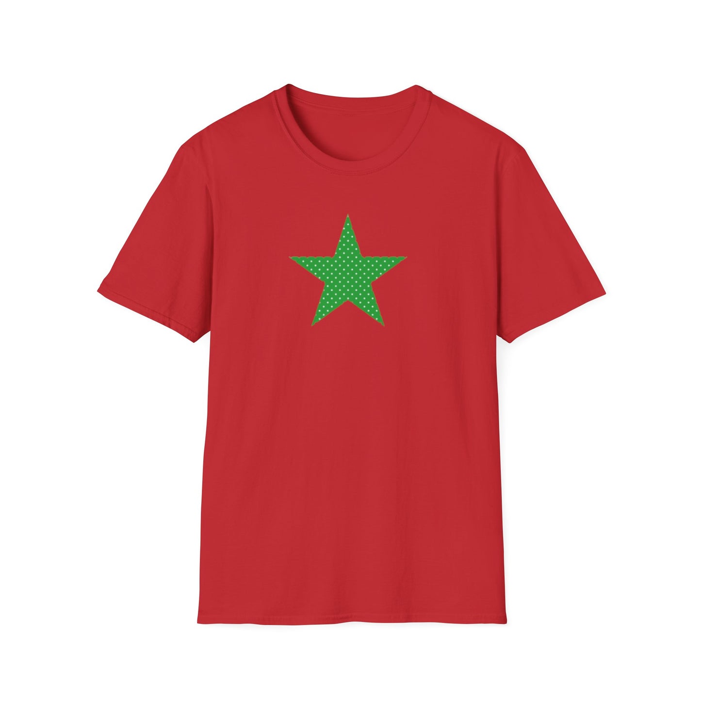 Green Star T-Shirt — Minimal Graphic Tee for Casual Wear & Holiday Flair