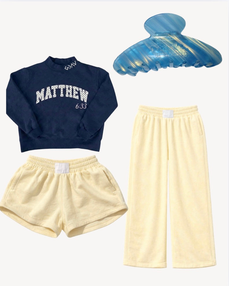 MATCHING SWEATPANTS PETAL AND BUTTERCREAM AVAILABLE