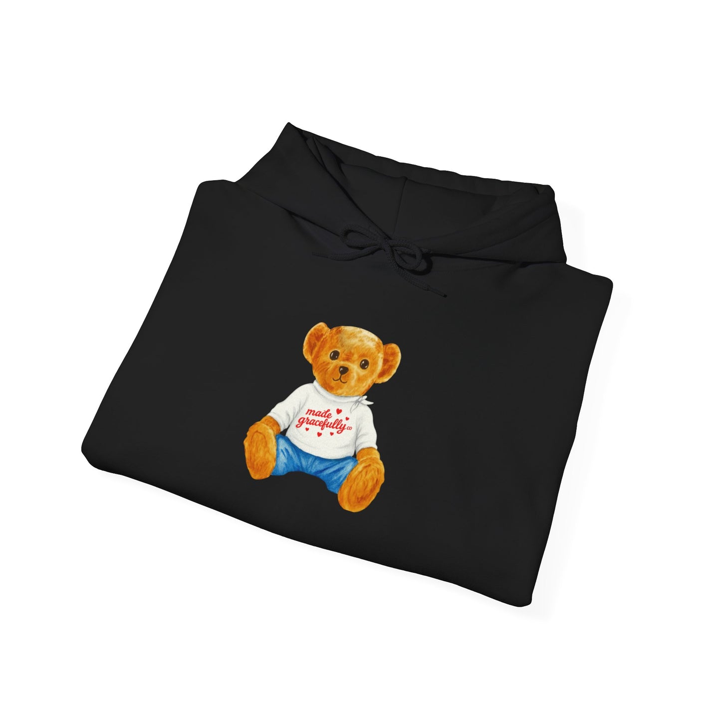 Made Gracefully Co. Teddy Bear Graphic Hoodie — Cute Vintage Bear Shirt