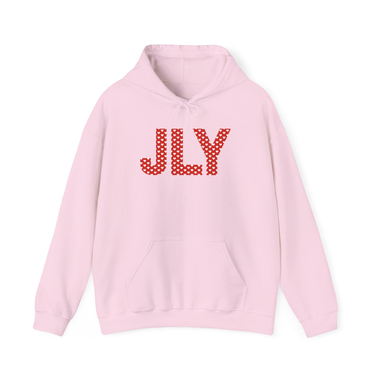 JLY Polka Dot Hoodie – Cute Red Lettering Pullover