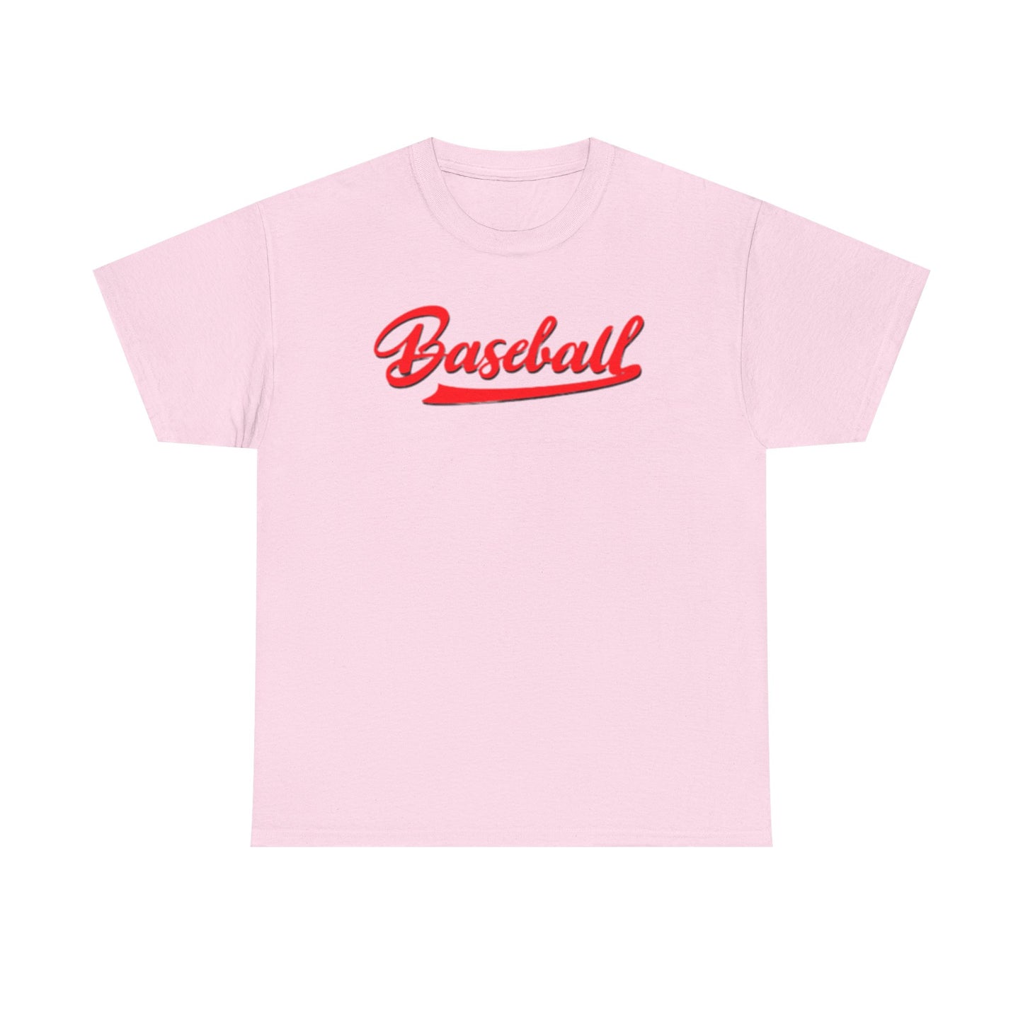 Baseball Script Tee — Red Vintage Baseball Logo T-Shirt