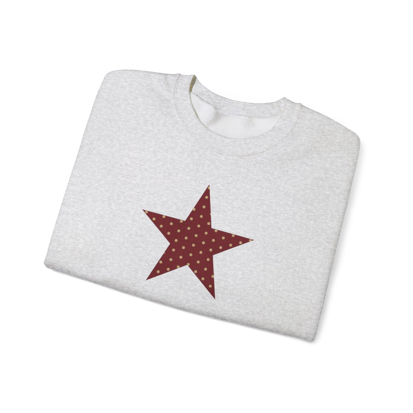 Garnet and Gold Polka Dot Star Crewneck