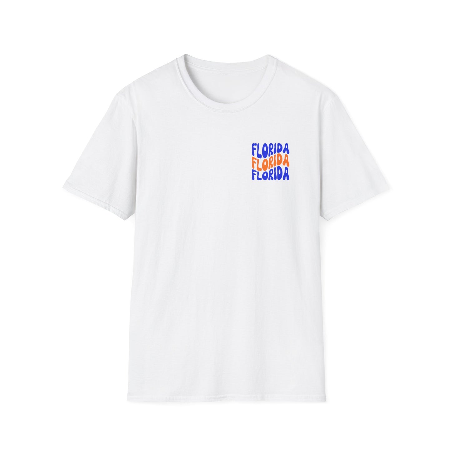 Florida Retro Wave T-Shirt — Colorful Repeat Logo Tee