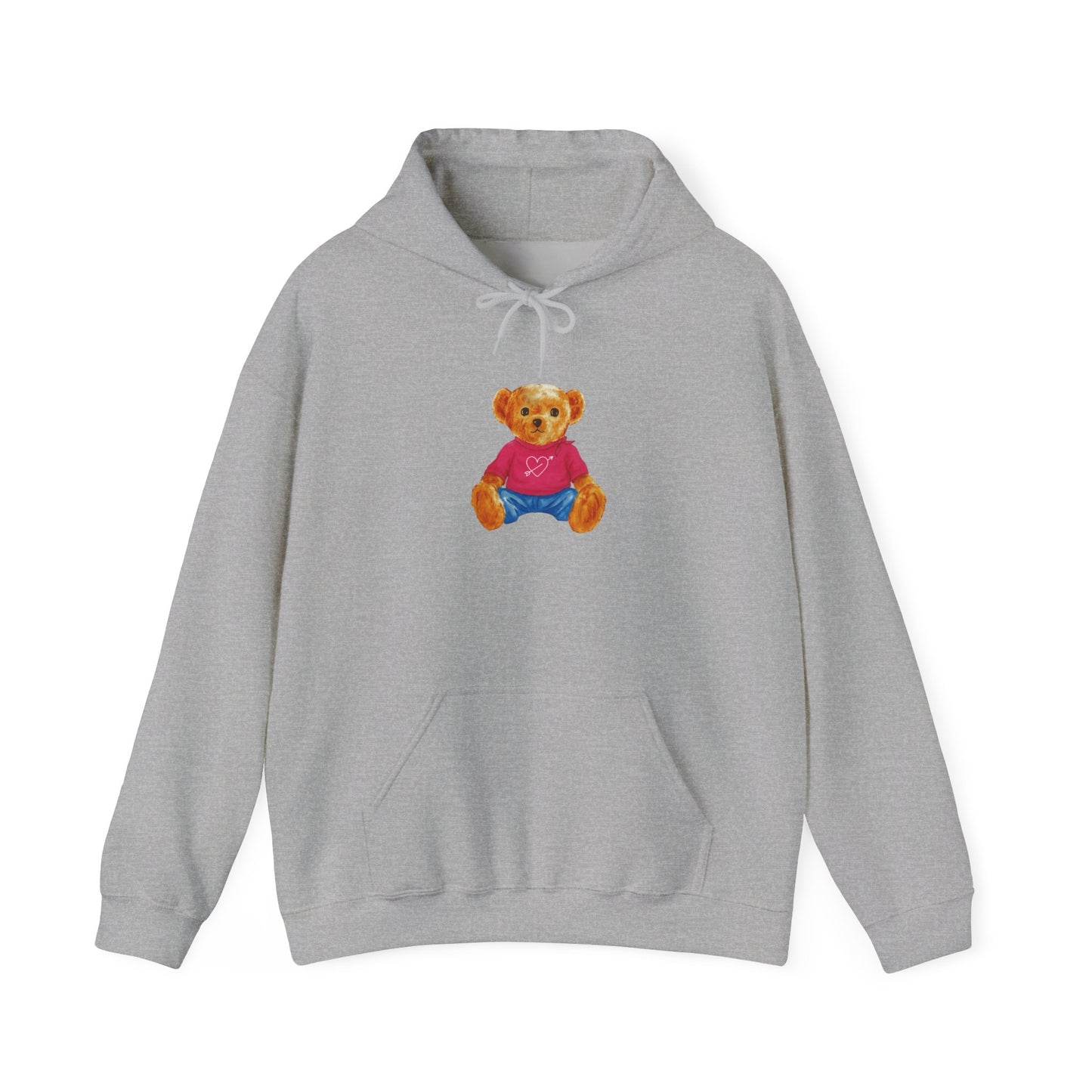 Teddy Bear Graphic Hoodie - Cute Retro Plush Bear Shirt