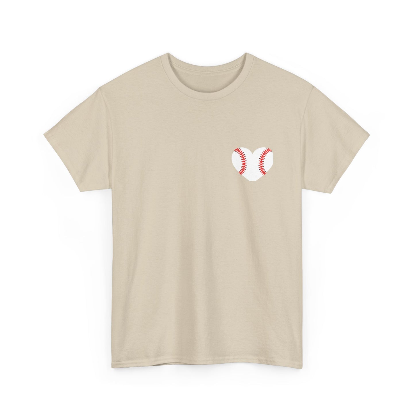Baseball Heart Patchwork Tee – Patriotic Baseball Gear T‑Shirt