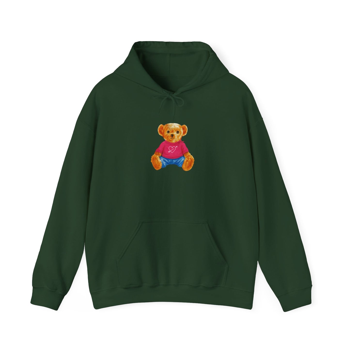 Teddy Bear Graphic Hoodie - Cute Retro Plush Bear Shirt