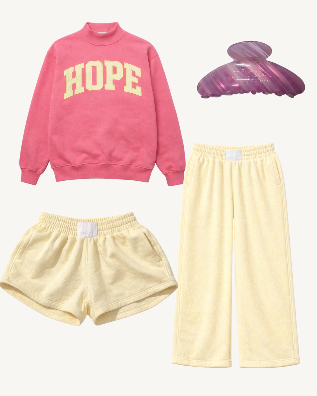 MATCHING SWEATPANTS PETAL AND BUTTERCREAM AVAILABLE