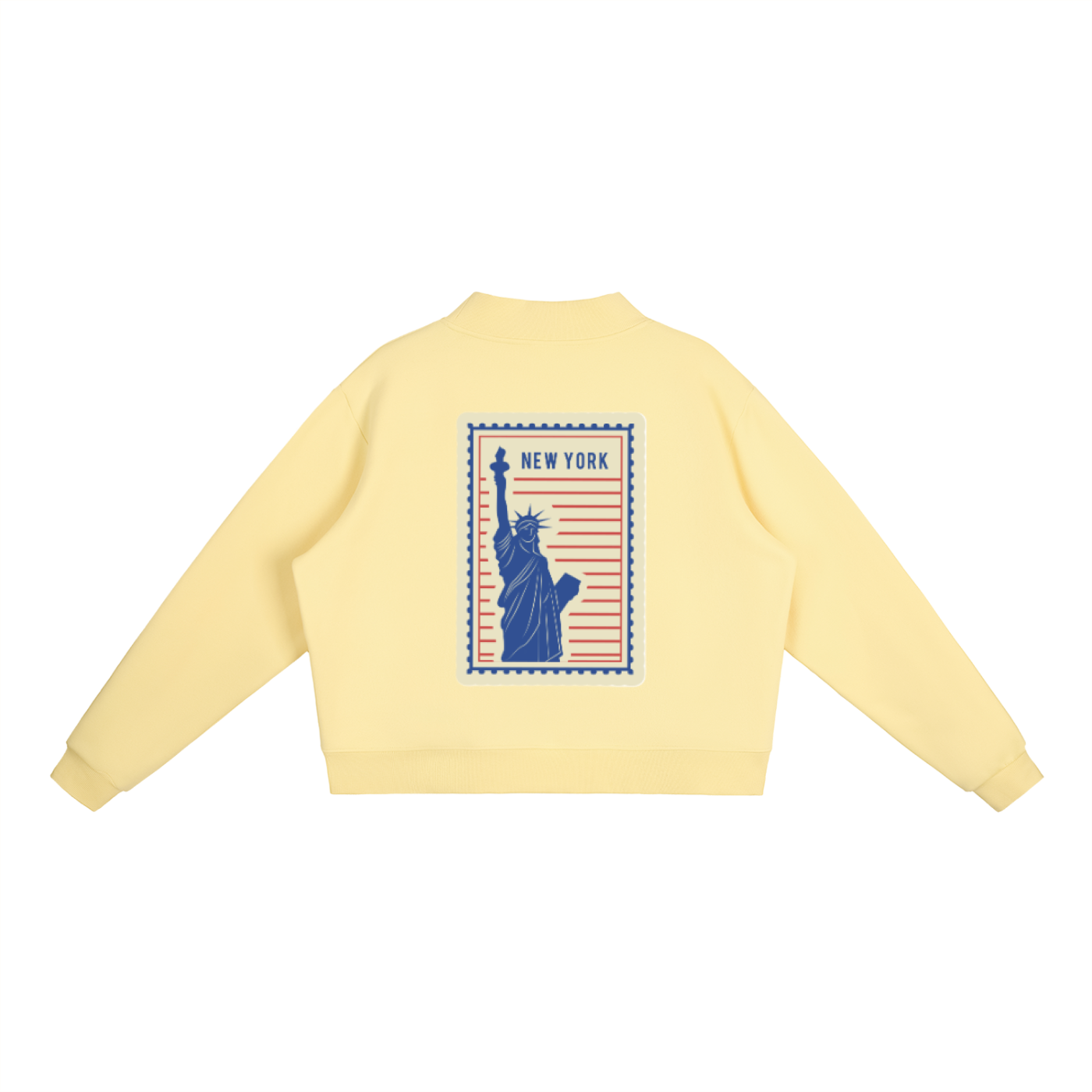 NY Essential Fleece Mock-Neck Crew Sweatshirt