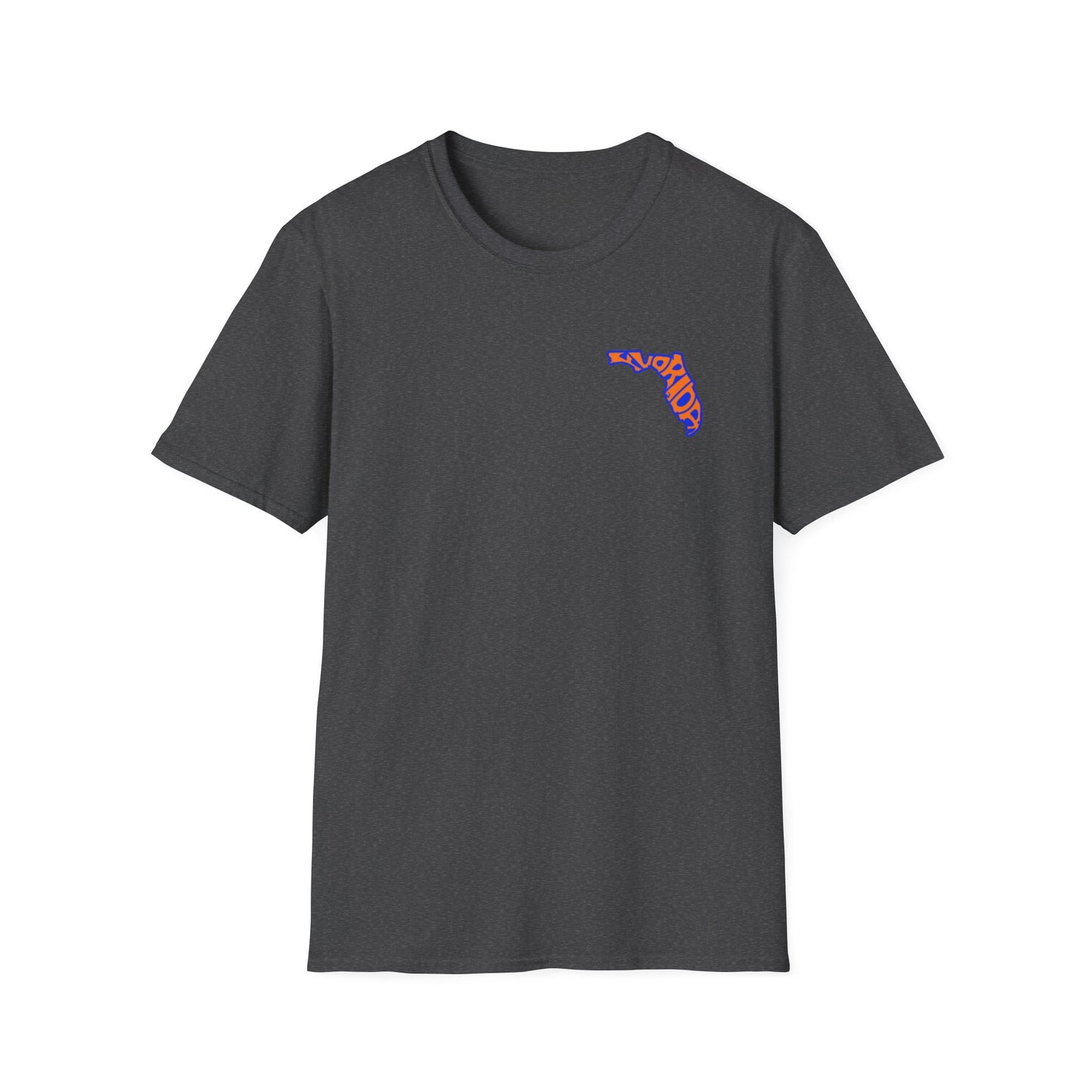 Florida State Outline T-Shirt — Orange & Blue 'Florida' Graphic Tee