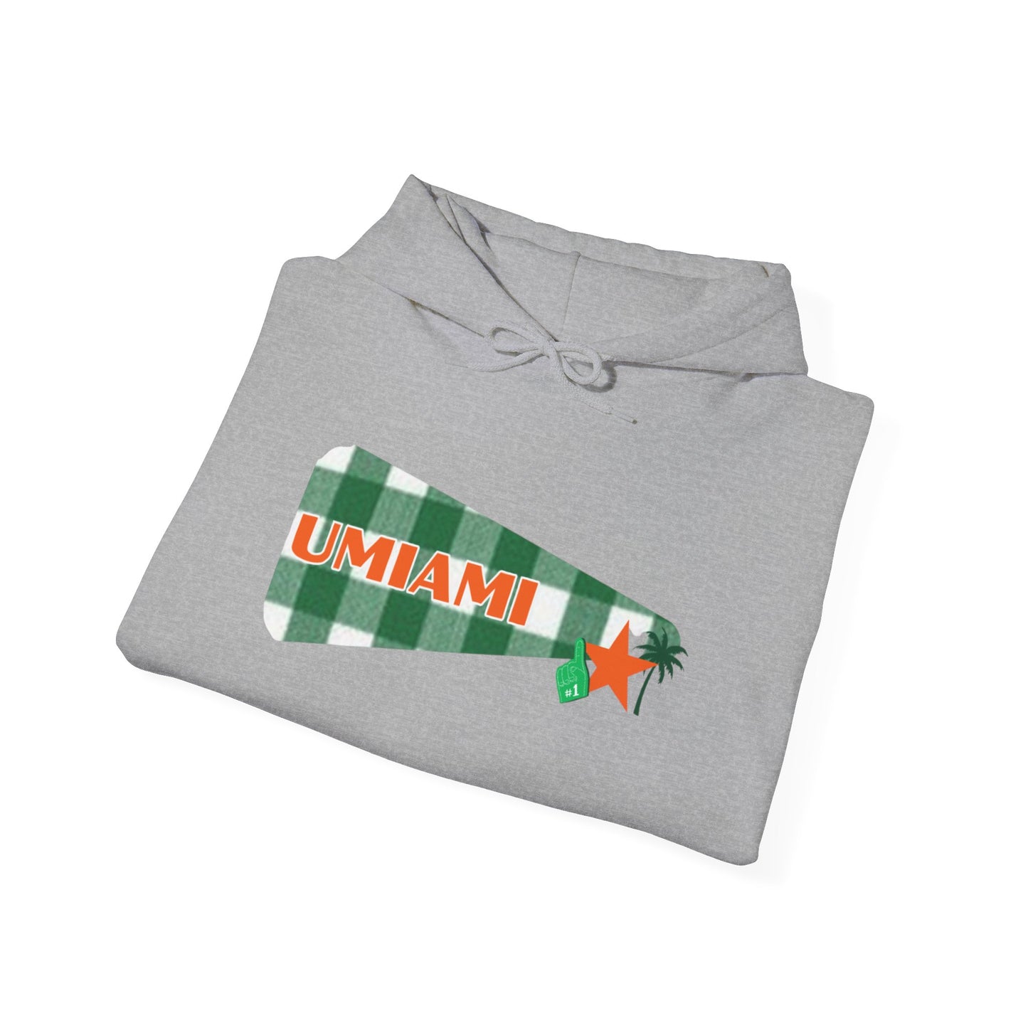 Miami Pennant Hoodie – Retro Green & Orange University Style