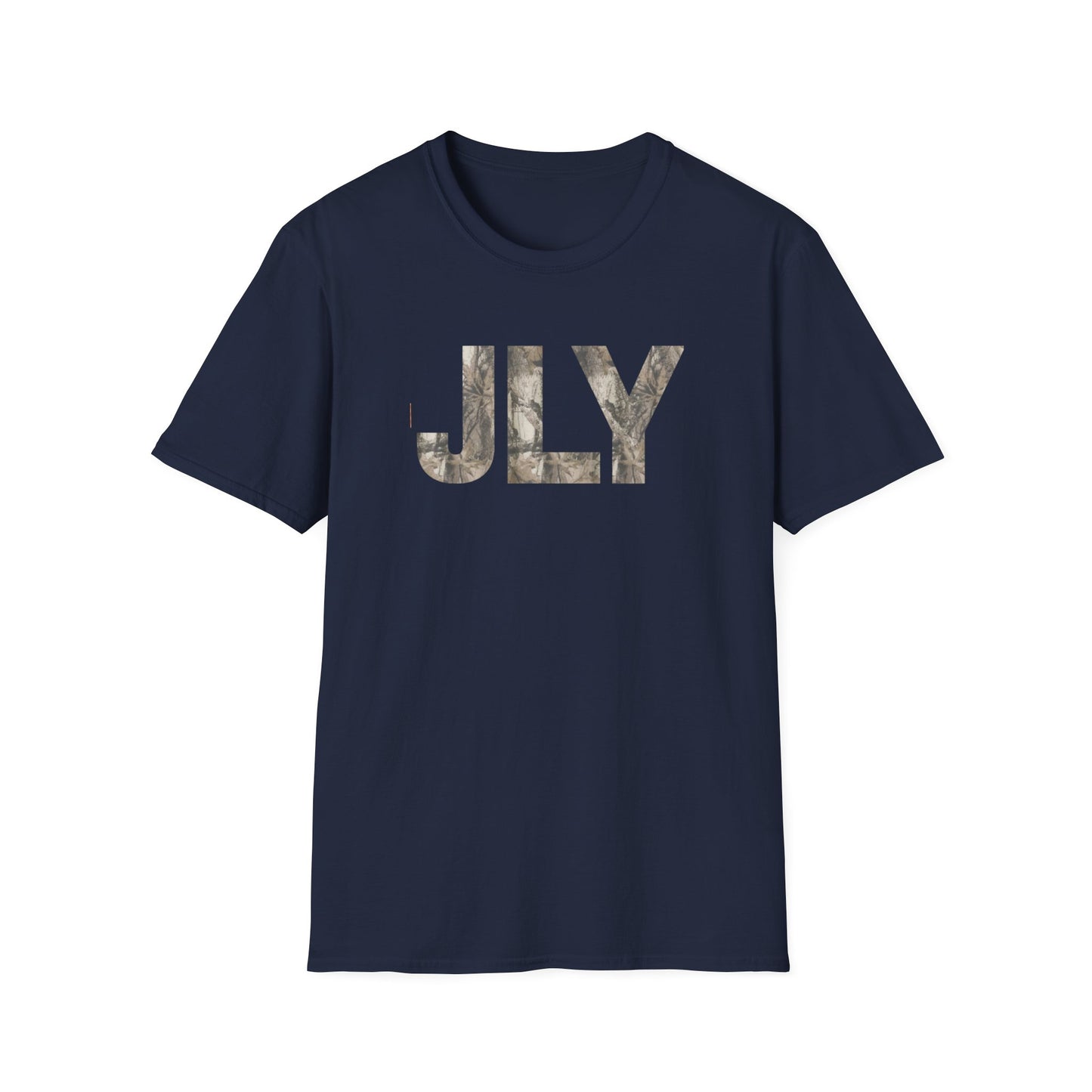 JLY Camouflage Initials T-Shirt — Camo Monogram Graphic Tee