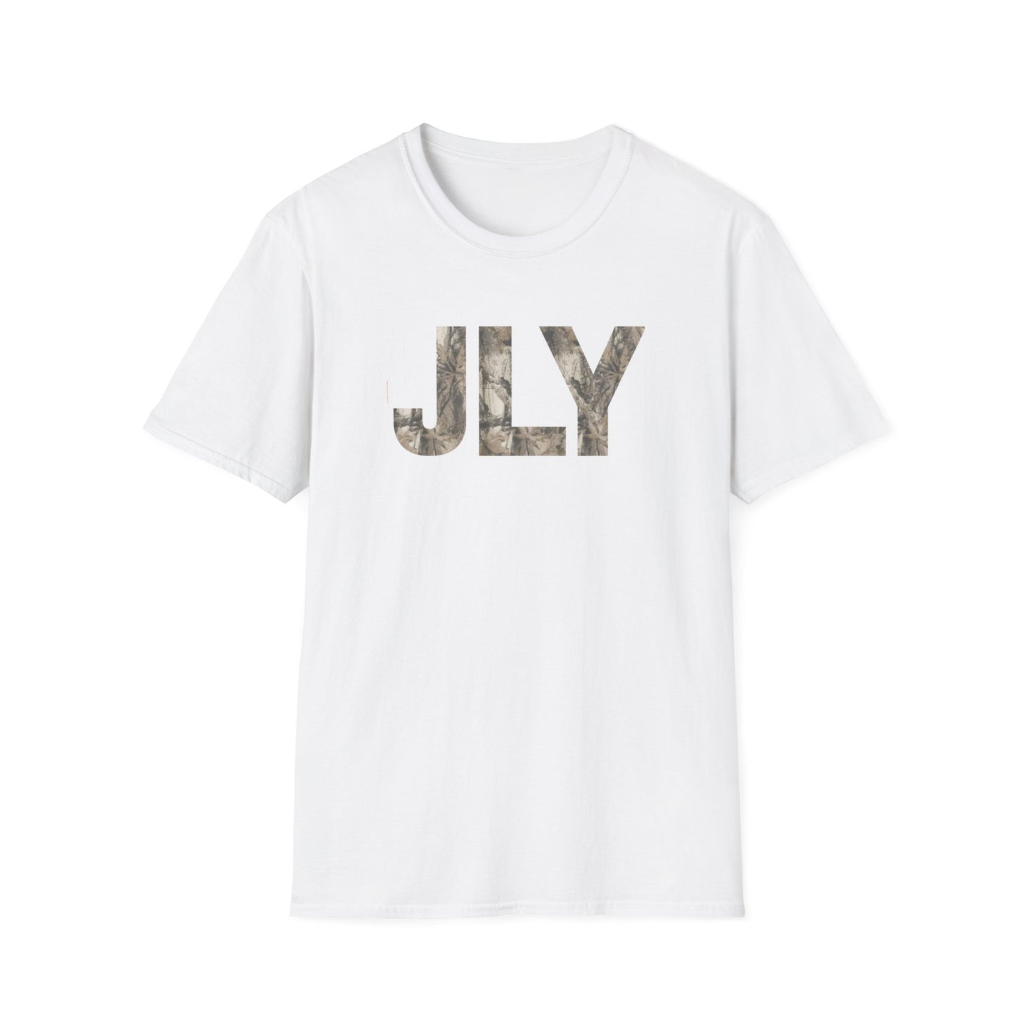 JLY Camouflage Initials T-Shirt — Camo Monogram Graphic Tee