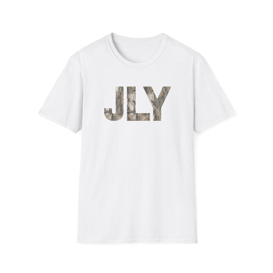 JLY Camouflage Initials T-Shirt — Camo Monogram Graphic Tee