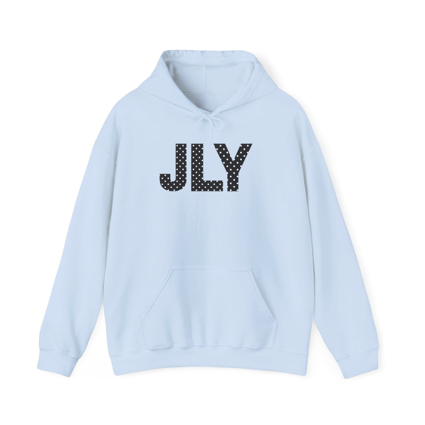 JLY Polka Dot Initials Hoodie — Personalized Monogram Pullover