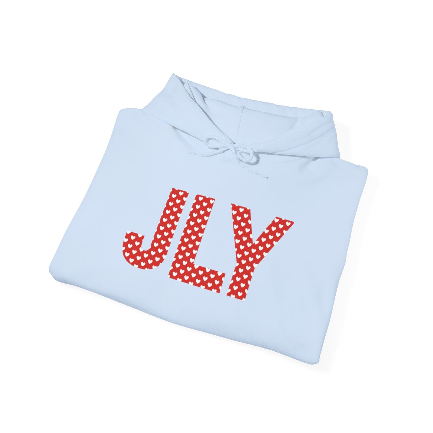 JLY Polka Dot Hoodie – Cute Red Lettering Pullover