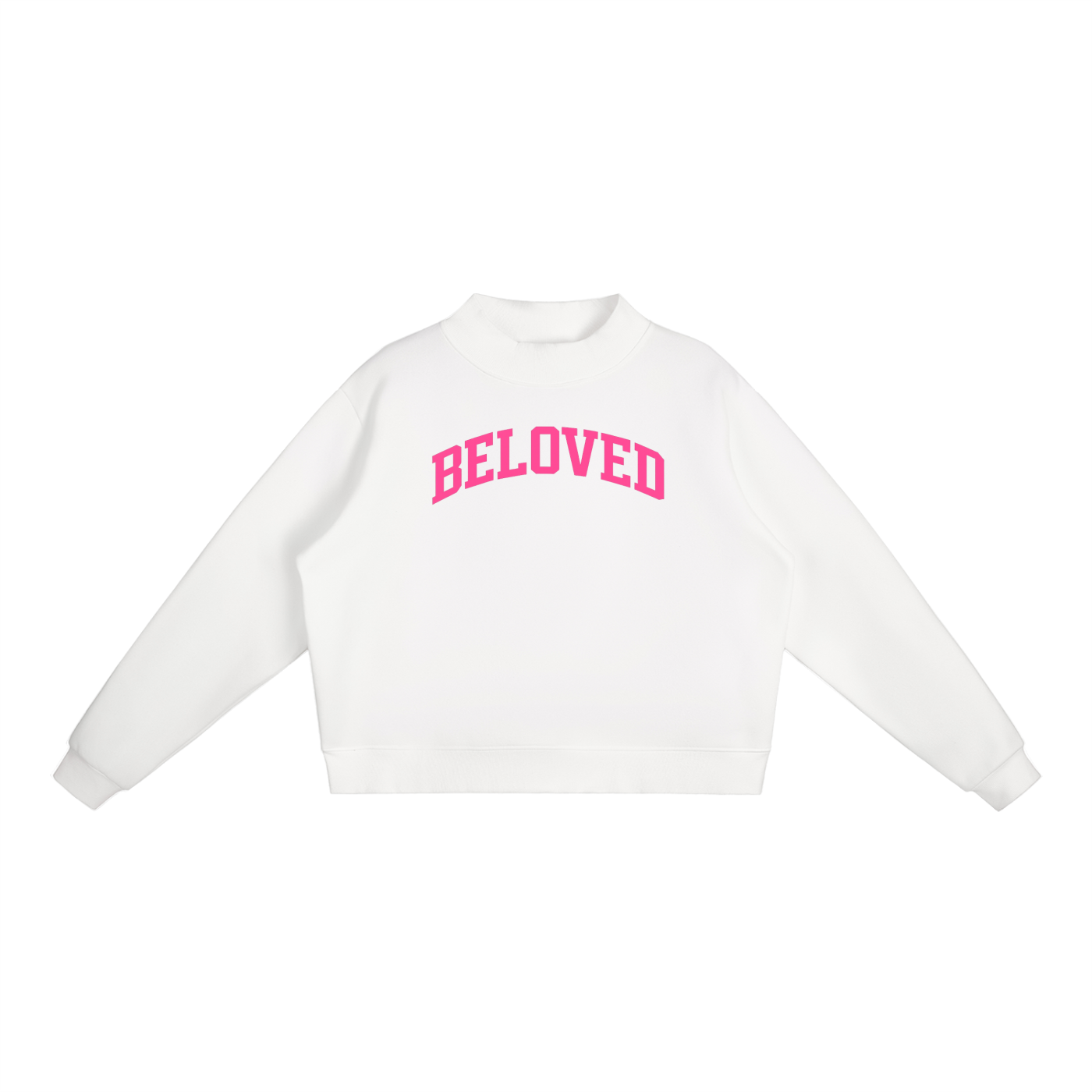 Beloved Essential Fleece Mock-Neck Crew Sweatshirt