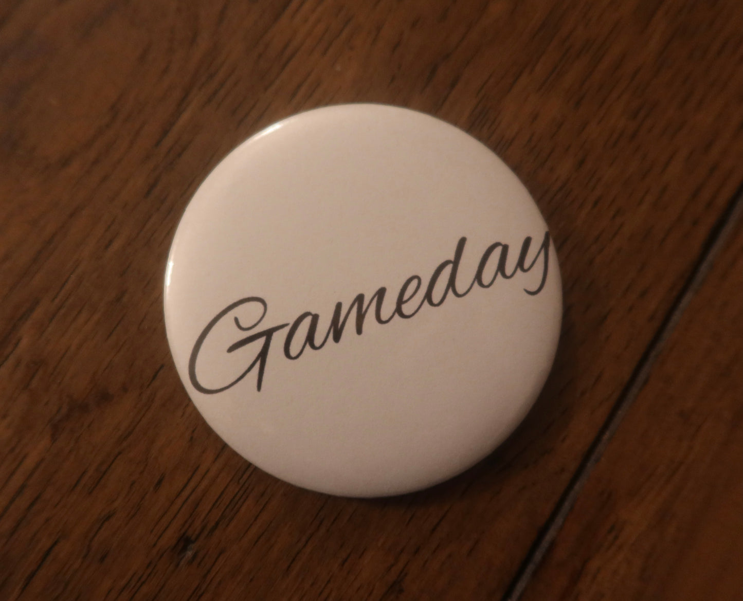 BLACK AND WHITE GAMEDAY 3INCH PIN