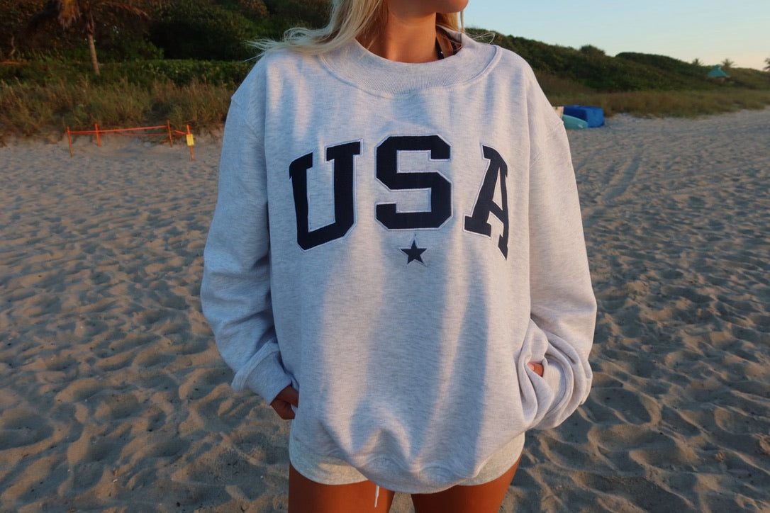 USA- ASH GREY WITH DENIM