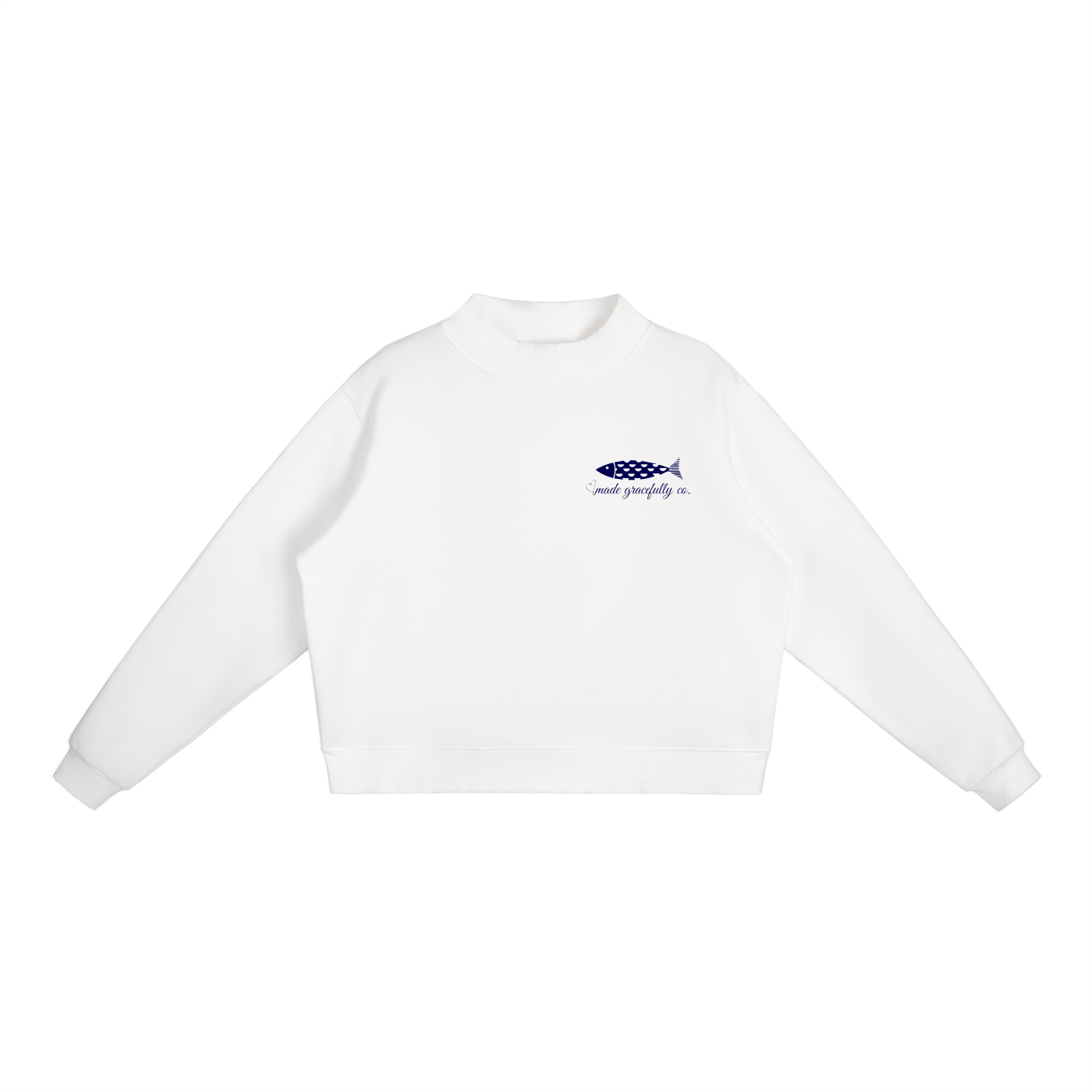 Summer LogoEssential Fleece Mock-Neck Crew Sweatshirt