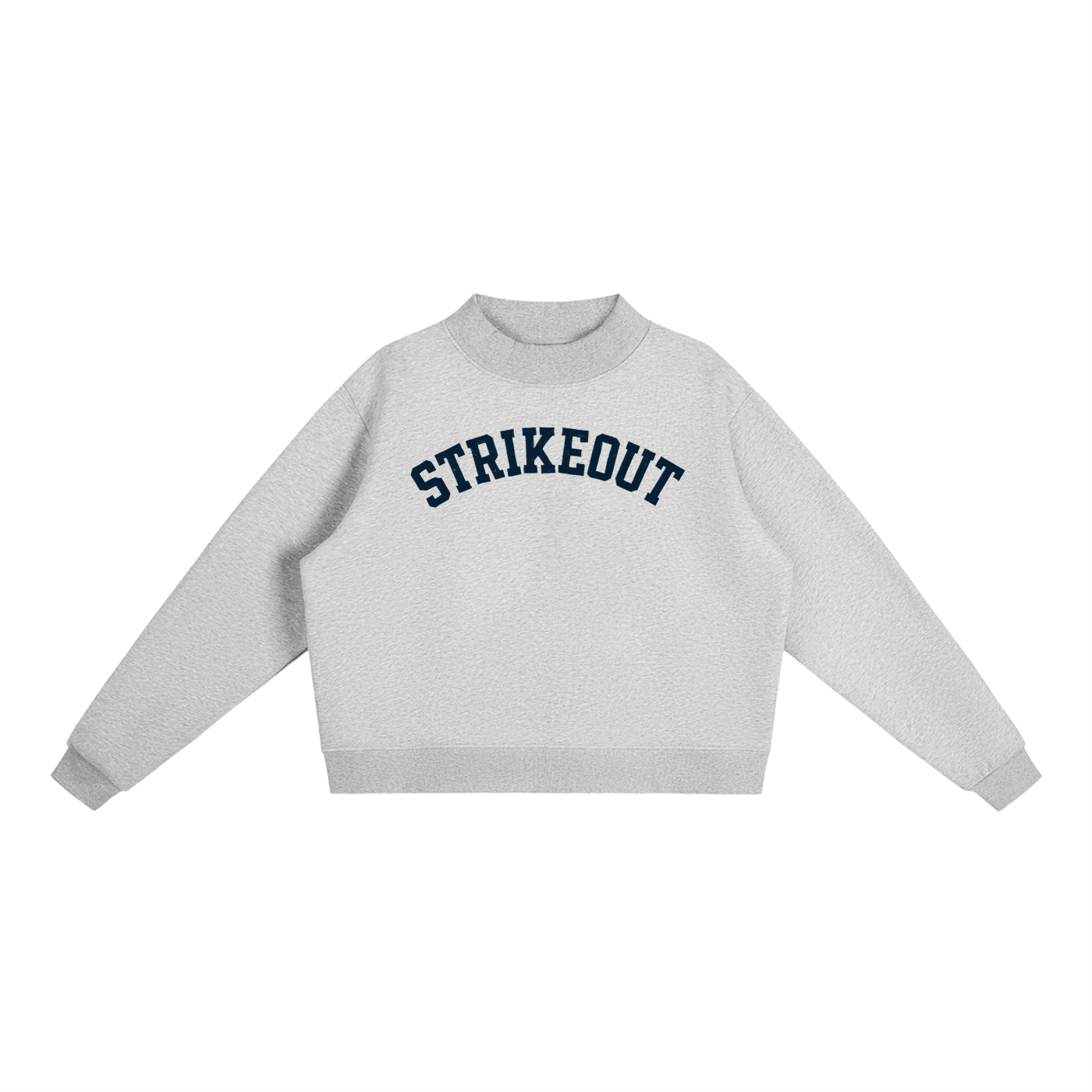 Strikeout Essential Fleece Mock-Neck Crew Sweatshirt