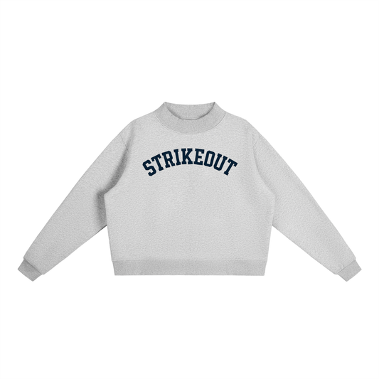Strikeout Essential Fleece Mock-Neck Crew Sweatshirt