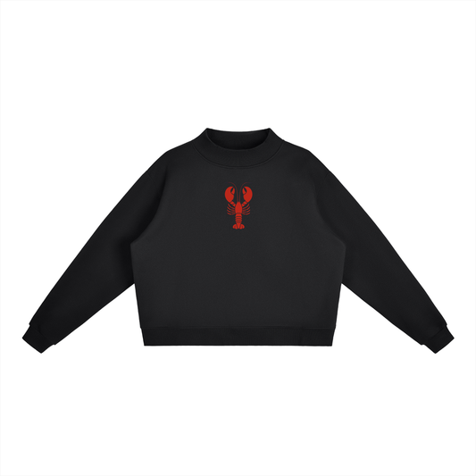 Lobster Essential Fleece Mock-Neck Crew Sweatshirt