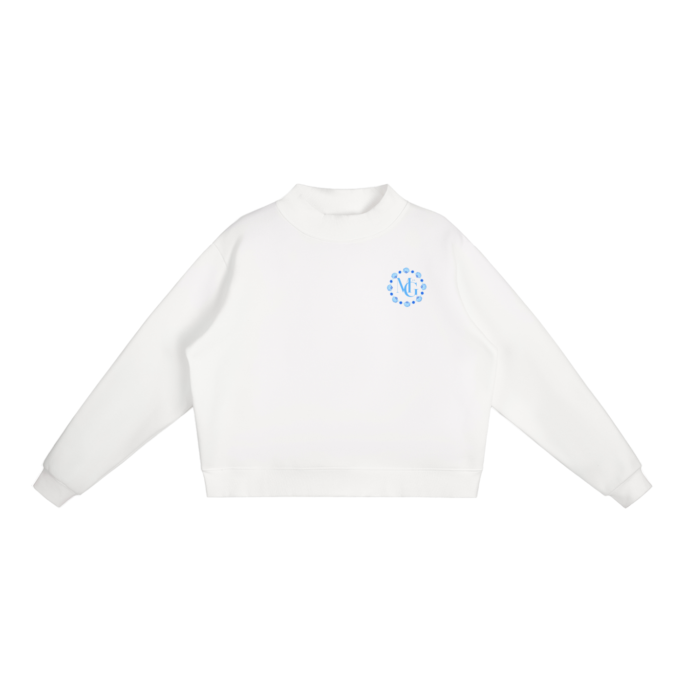 Coastal Logo Essential Fleece Mock-Neck Crew Sweatshirt