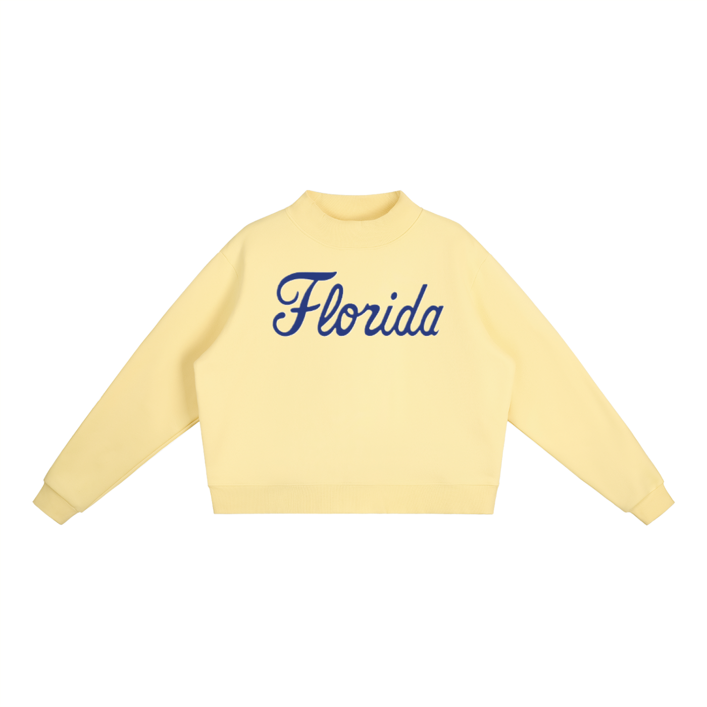 Script Florida Essential Fleece Mock-Neck Crew Sweatshirt