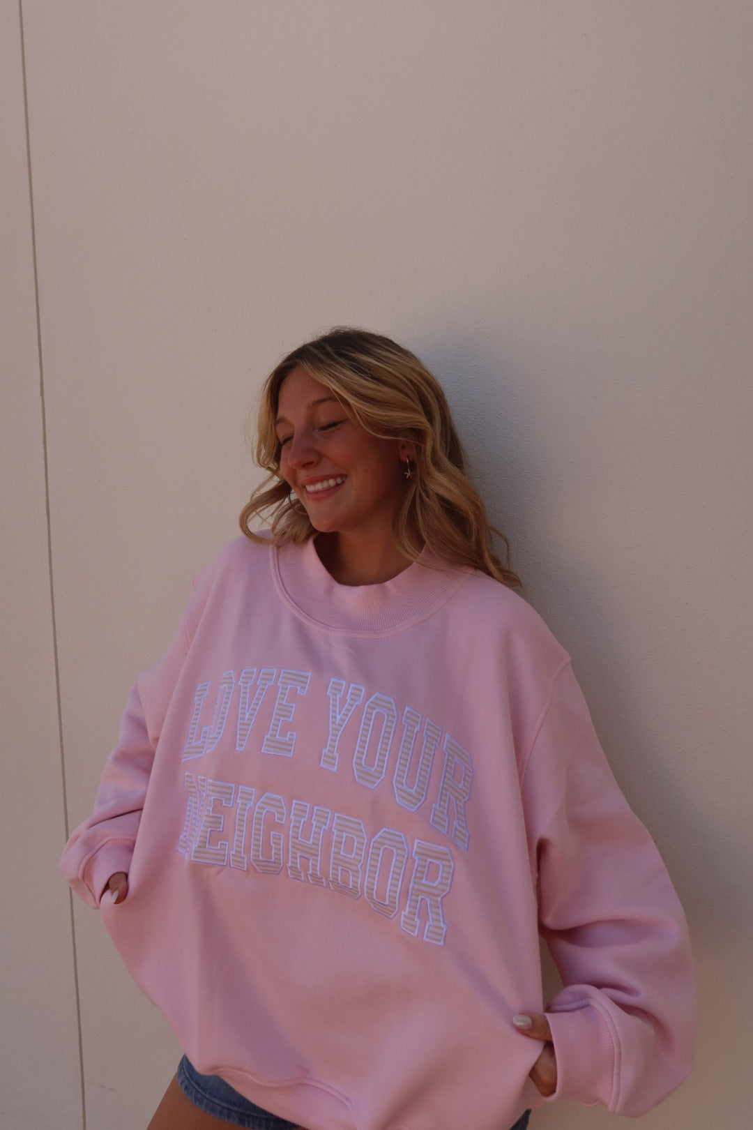 LOVE YOUR NEIGHBOR- SUMMER BLISS MOCK NECK