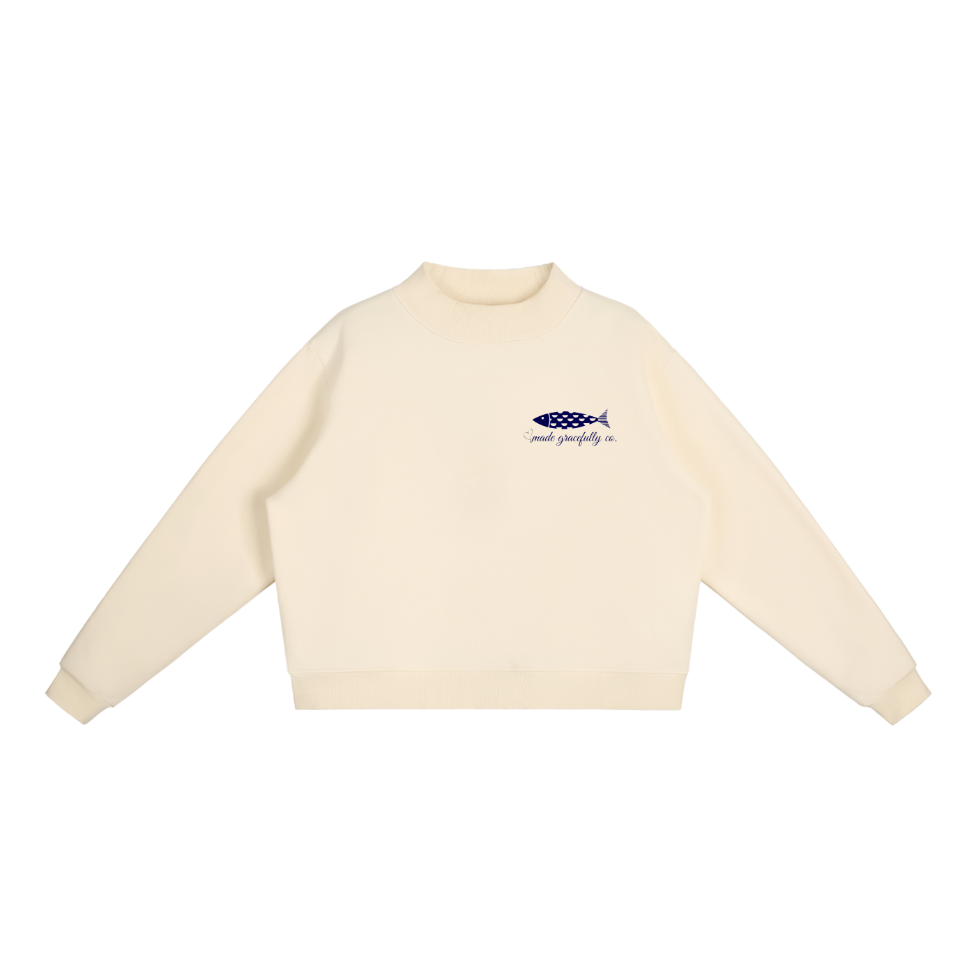 Summer LogoEssential Fleece Mock-Neck Crew Sweatshirt