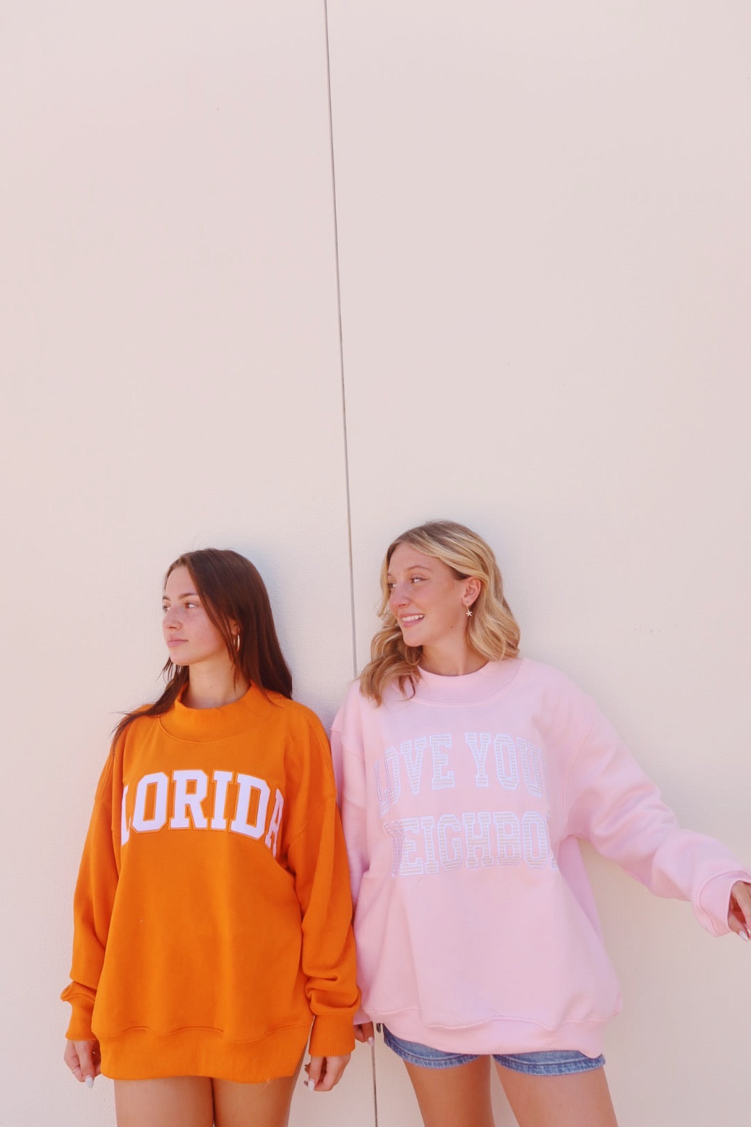 FLORIDA ORANGE KISS MOCK NECK