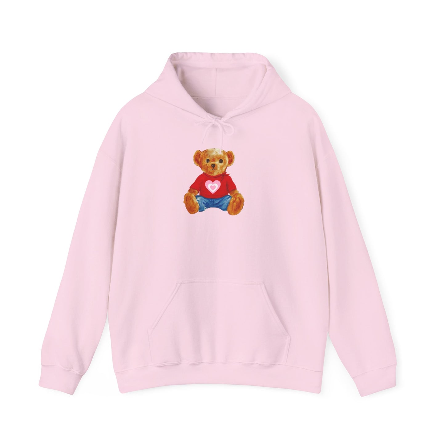 Teddy Bear Hoodie — Cute Heart Graphic