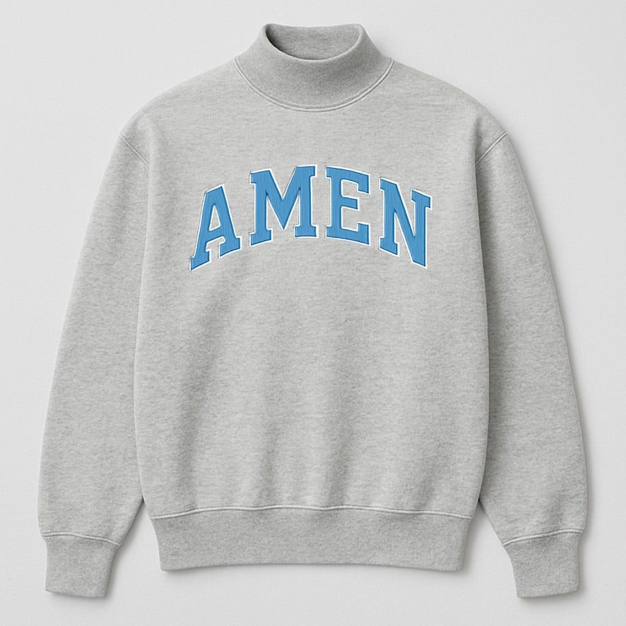 CUSTOM PUFF PRINT MOCK NECK