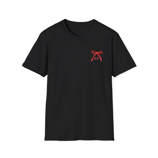 T-Shirt — Red Bow "JLY" Graphic Tee