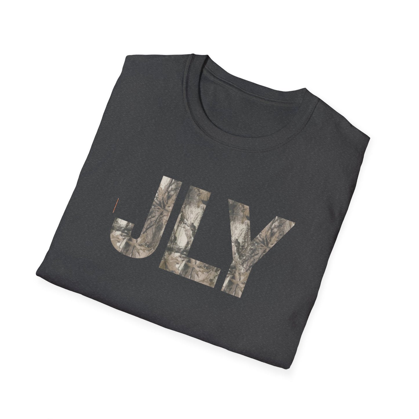 JLY Camouflage Initials T-Shirt — Camo Monogram Graphic Tee