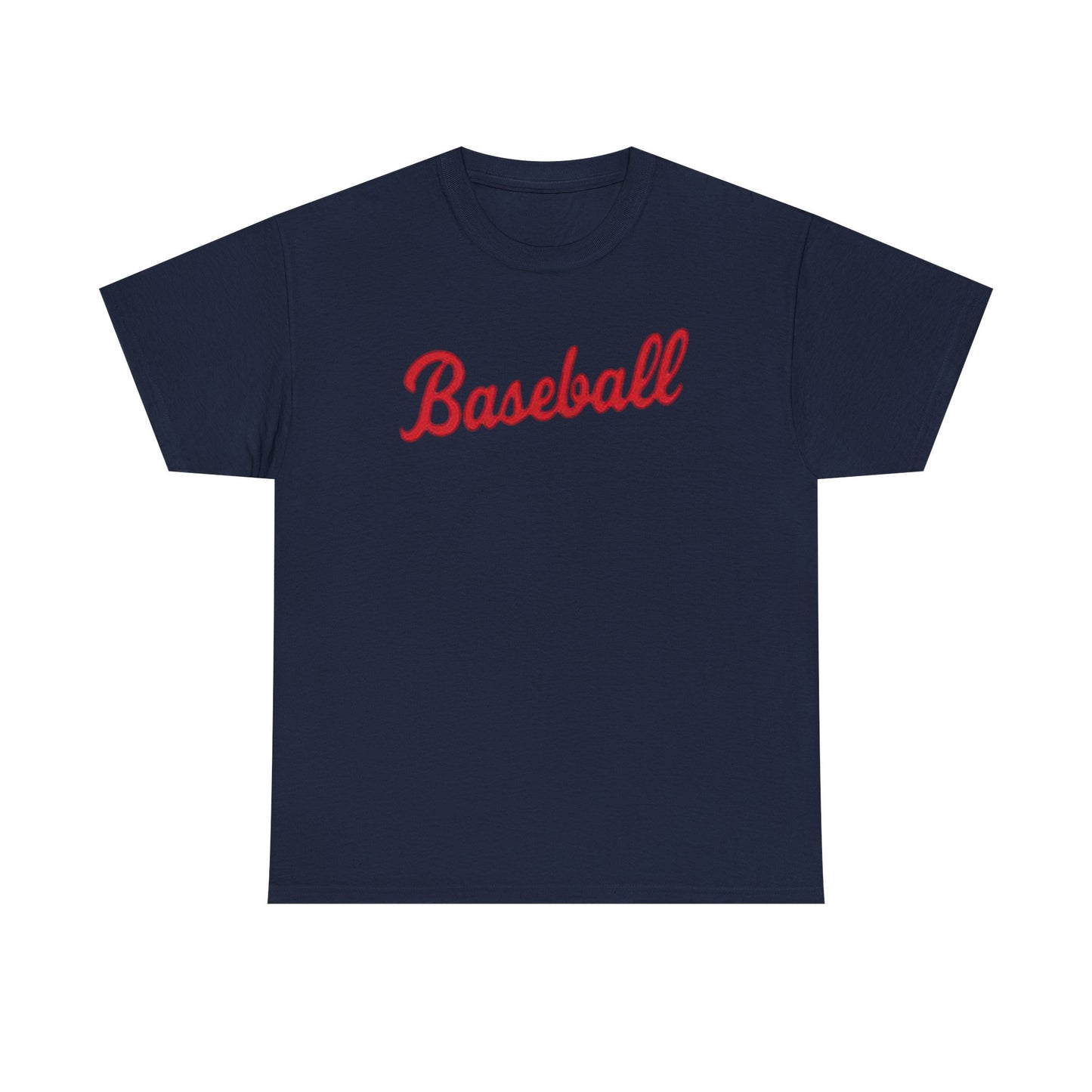 Baseball Script Tee — Retro Red Baseball T‑Shirt