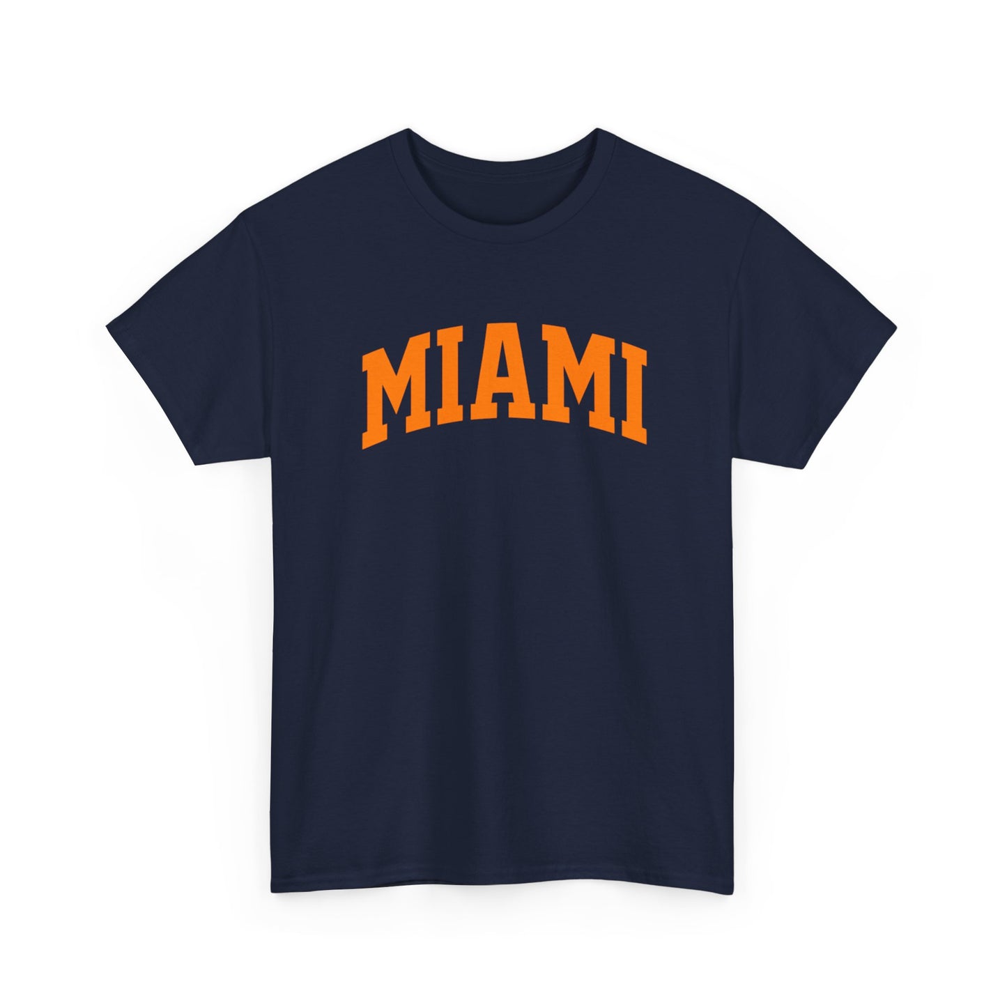 Miami Arch Tee — Retro Orange City Graphic T-Shirt