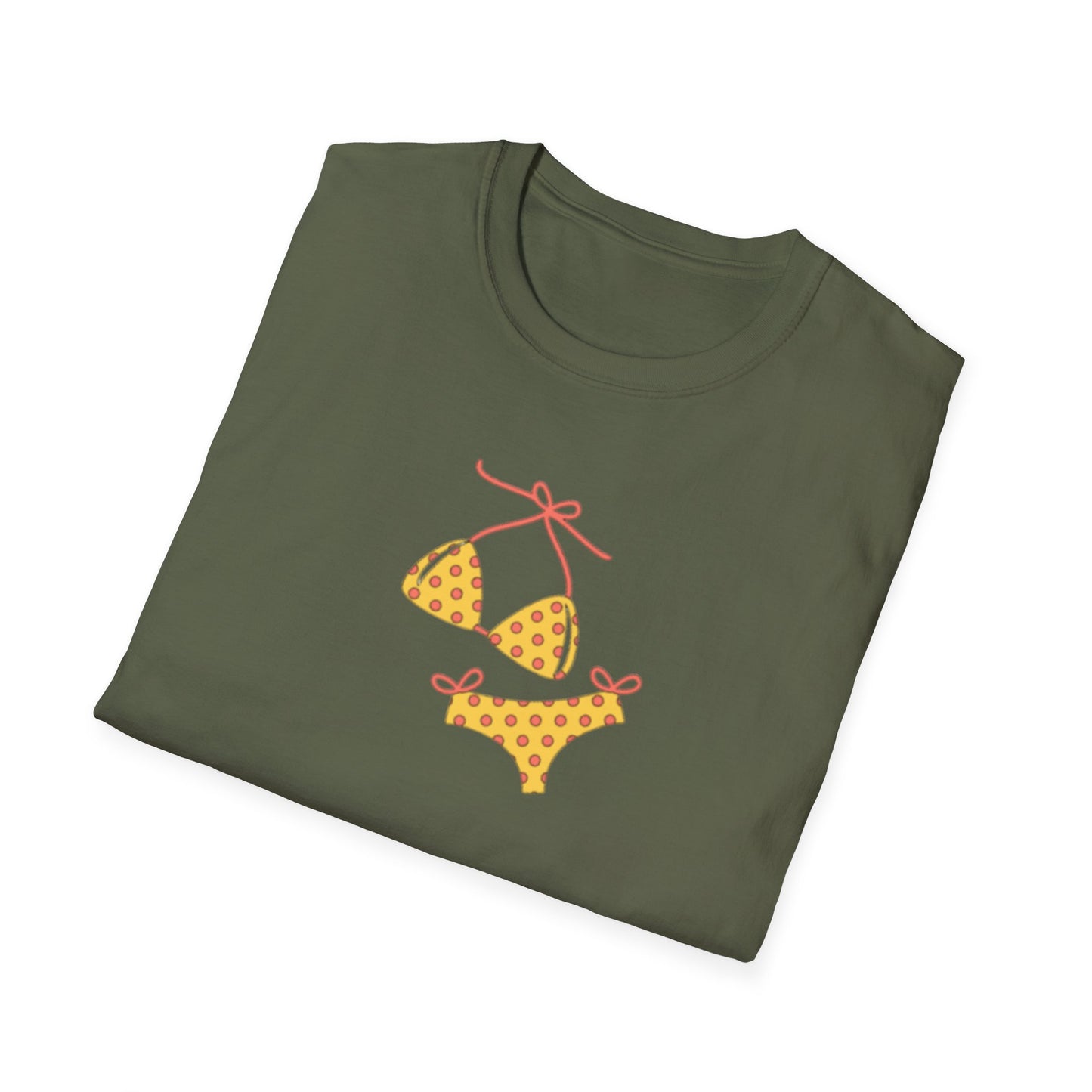 Yellow Polka Dot Bikini T-Shirt — Cute Summer Beach Tee