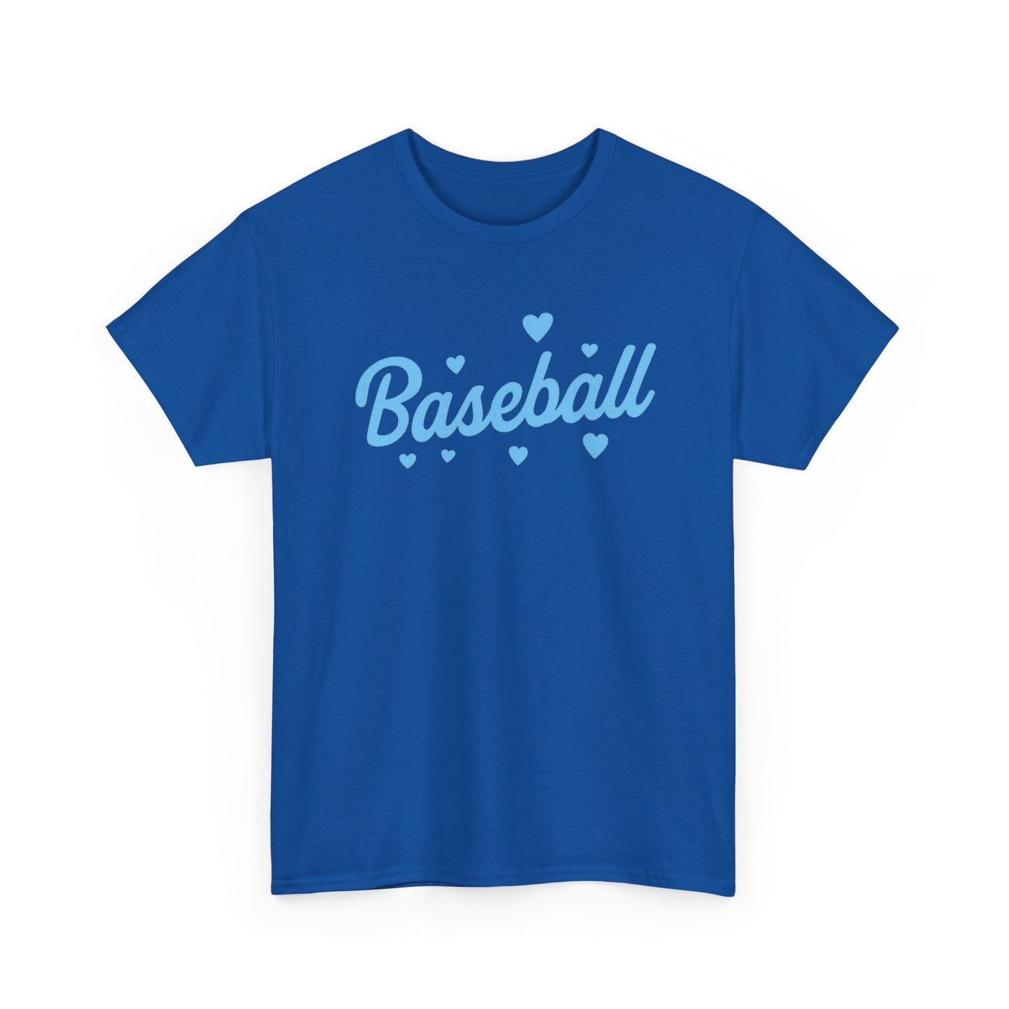 Baseball Heart Tee — Cute Script Baseball Shirt for Fans & Players
