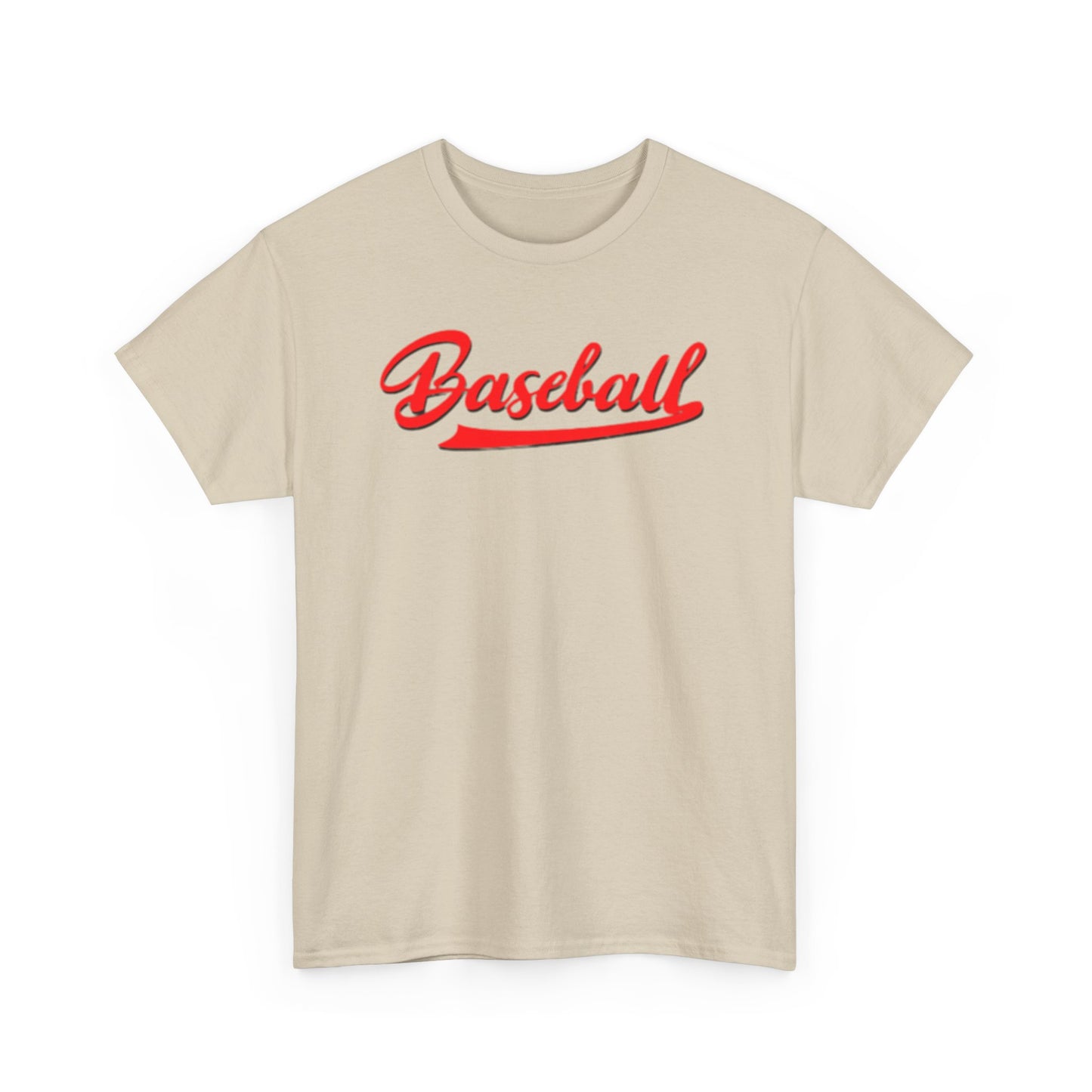 Baseball Script Tee — Red Vintage Baseball Logo T-Shirt