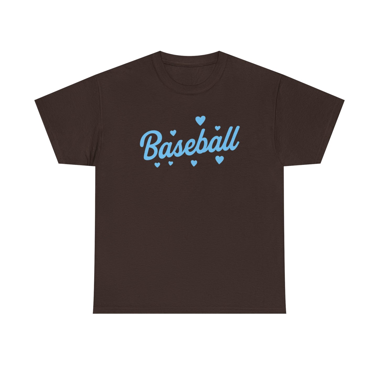 Baseball Heart Tee — Cute Script Baseball Shirt for Fans & Players