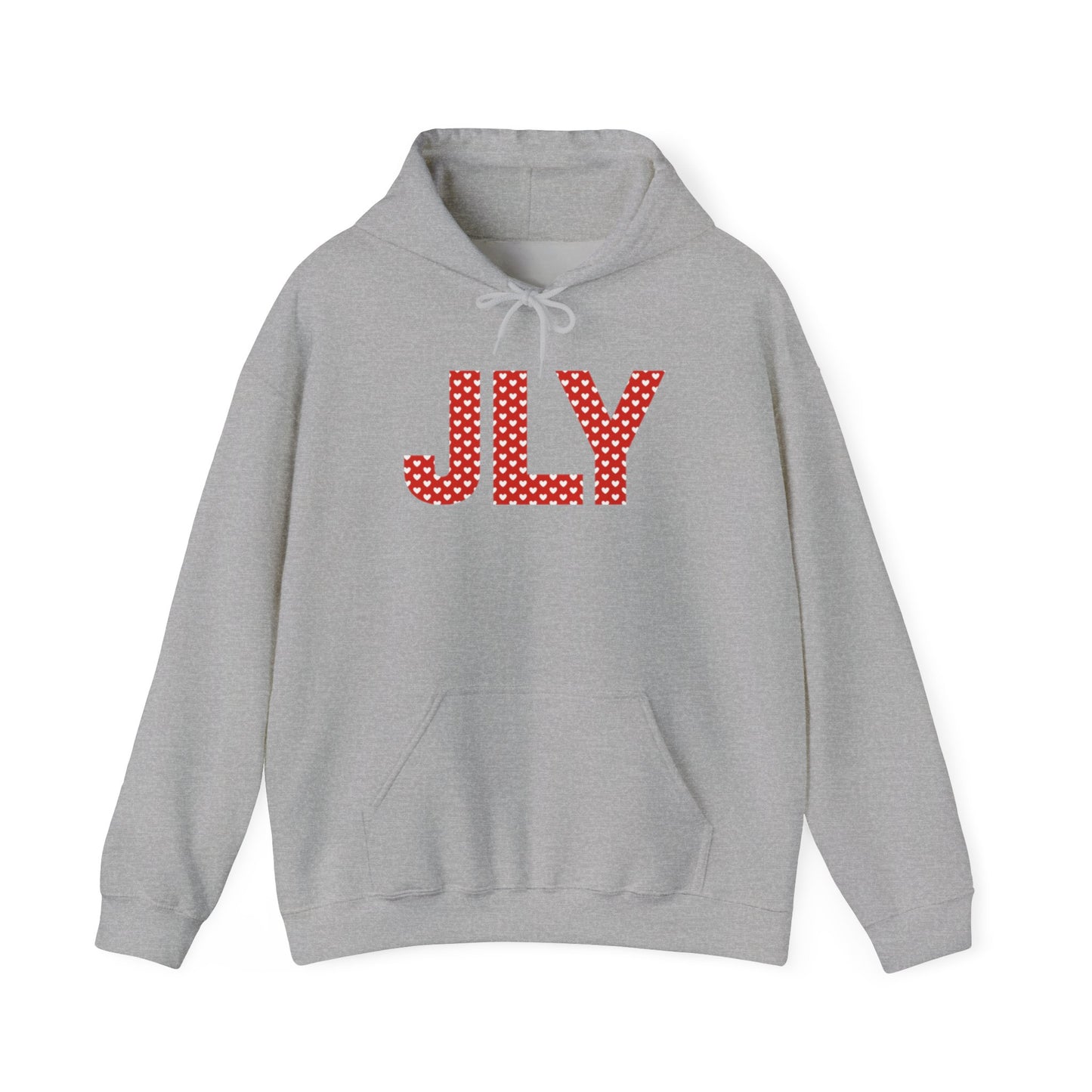 JLY Polka Dot Hoodie – Cute Red Lettering Pullover