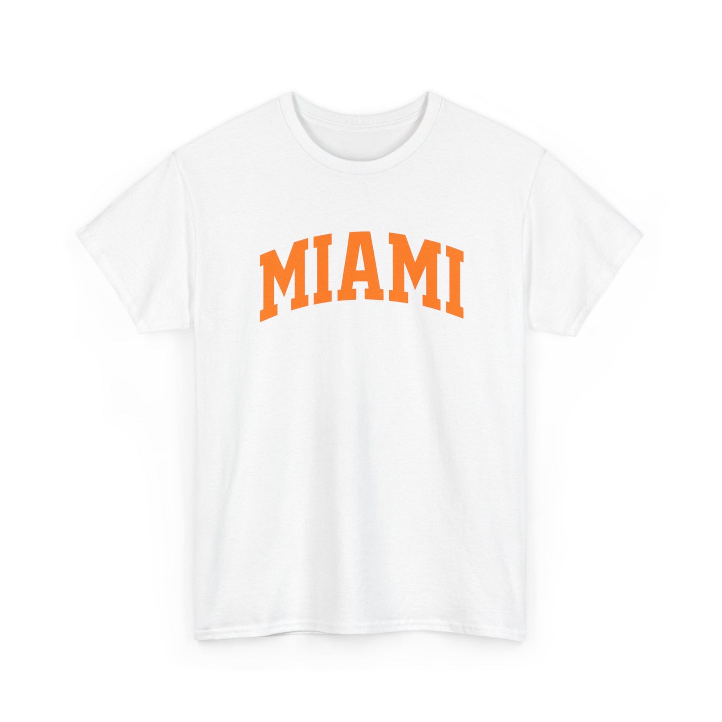 Miami Arch Tee — Retro Orange City Graphic T-Shirt