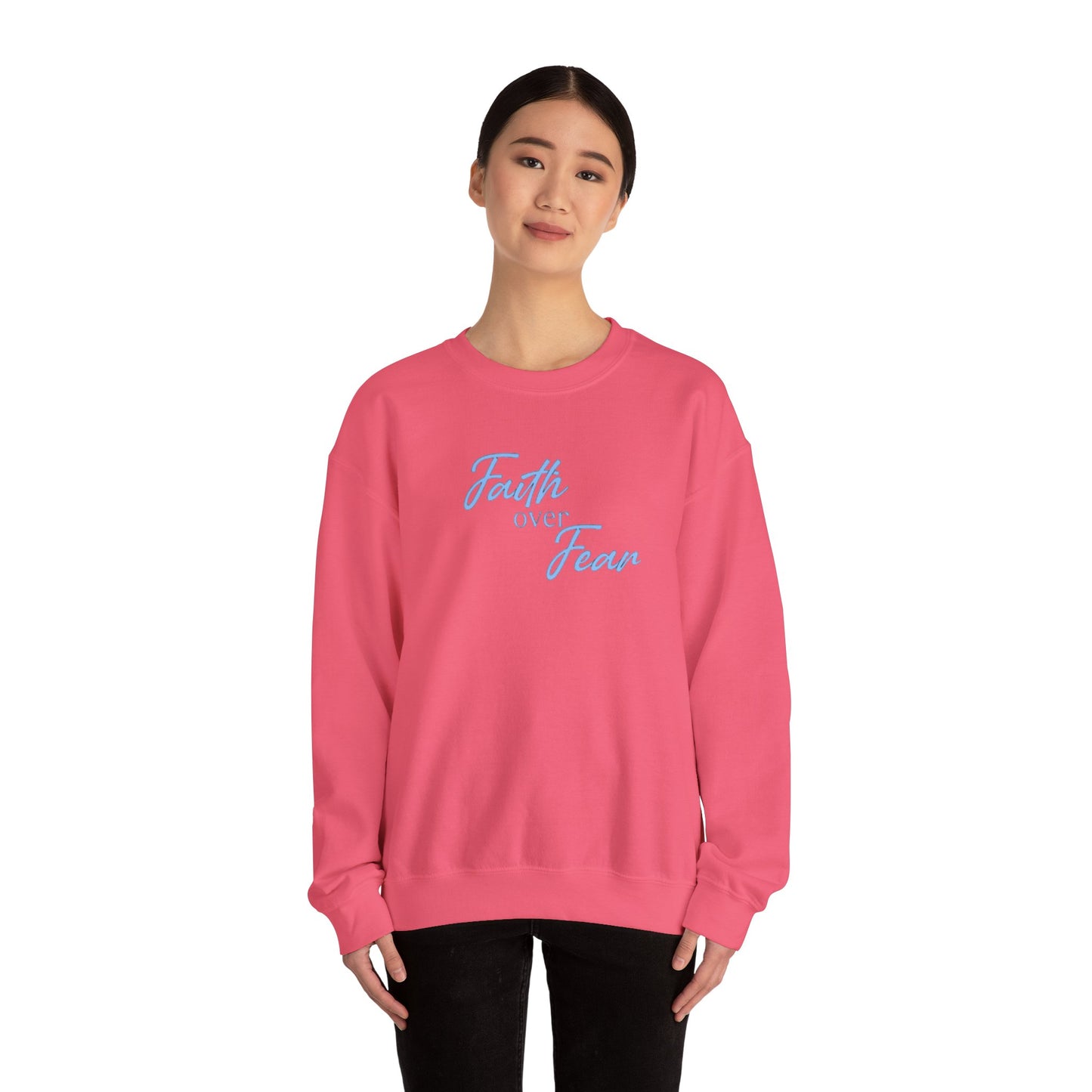 Faith Over Fear Crewneck — Inspirational Christian Sweatshirt