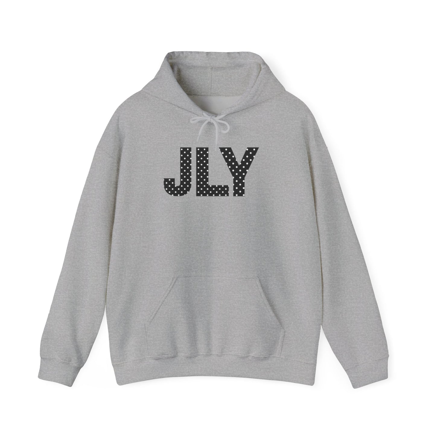 JLY Polka Dot Initials Hoodie — Personalized Monogram Pullover