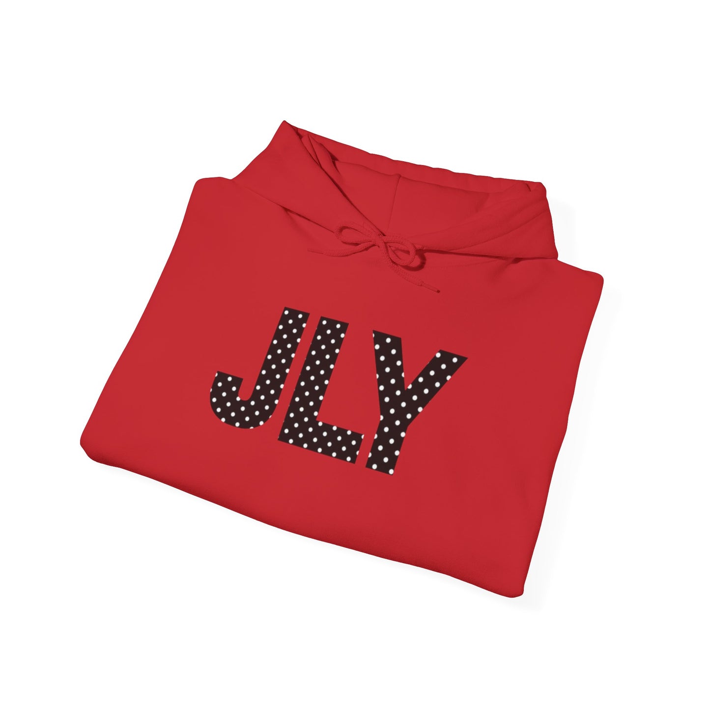 JLY Polka Dot Initials Hoodie — Personalized Monogram Pullover