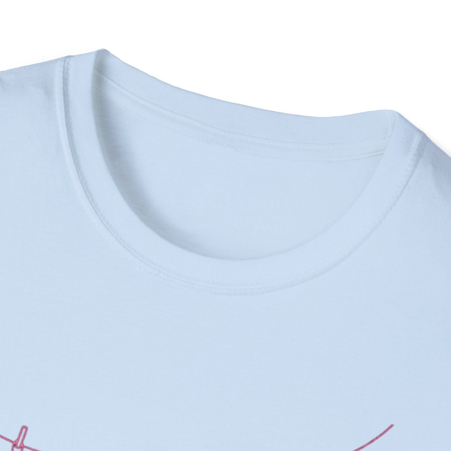Bikini Line Graphic T‑Shirt – Pink Swimsuit Clothesline Tee