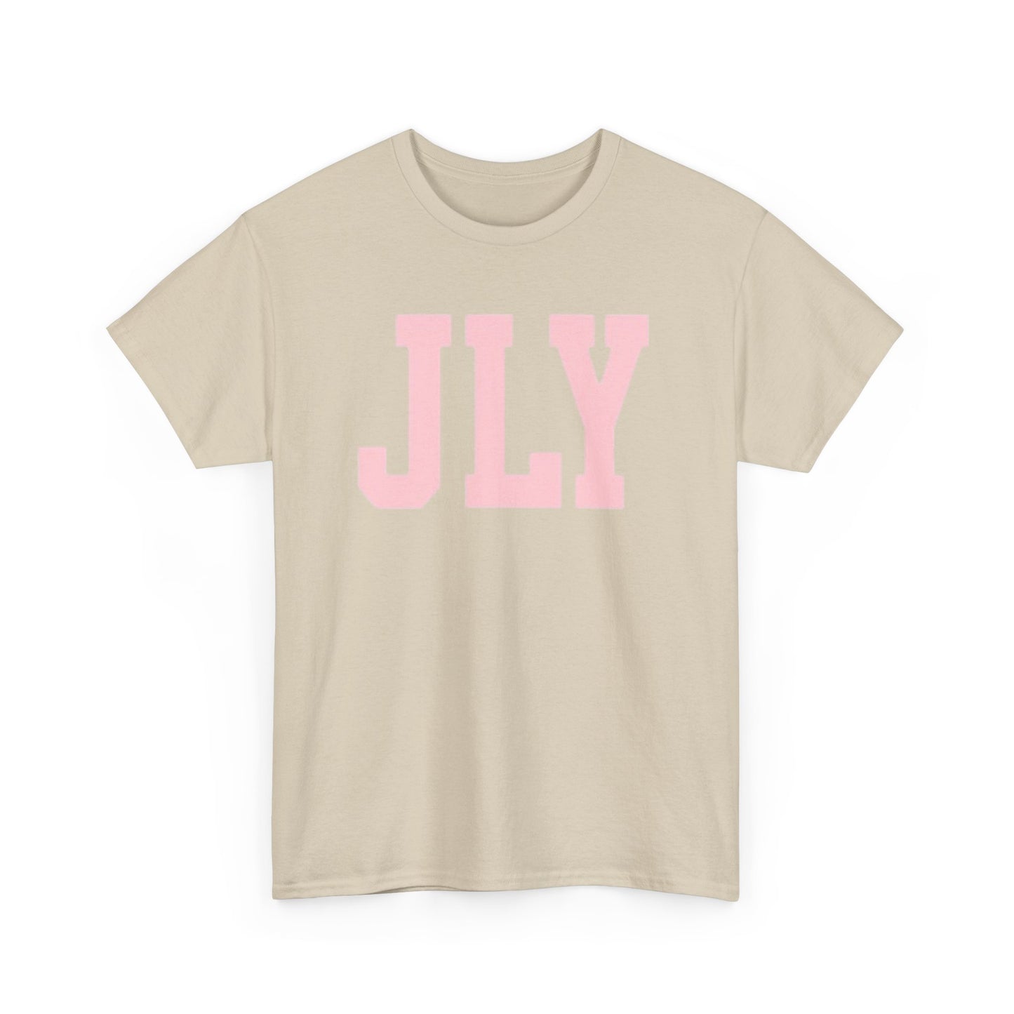July Pink Block Letter Tee